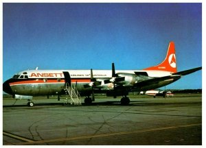 Ansett Airlines of Australia Lockheed Electra L 188AF  Airplane Postcard