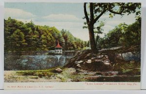 PA Lake Lenape Delaware Water Gap 1908 E Stroudsburg to Royersford Postcard C16