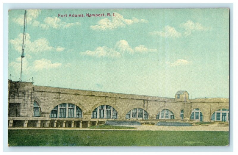 1914 Fort Adams, Newport Rhode Island RI Antique Unposted Postcard 