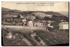 Old Postcard Ladern Sur Lauquet The castle and the village