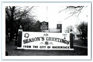 1991 Season's Greetings From The City Of Hackensack NJ RPPC Photo Postcard