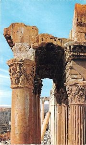 Columns in Temple of Bacchus Baalbek, Lebanon , Carte Postale writing on back 