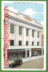 ah2217 - VINTAGE POSTCARD - New MASONIC Temple, Troy, N.Y.