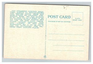 Vintage 1930's Postcard Steamship Dorothy Bradford Boston to Provincetown MA