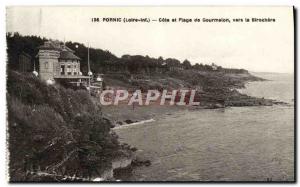 Old Postcard Pornic Riviera Beach And Gourmalon From Around The Birochère