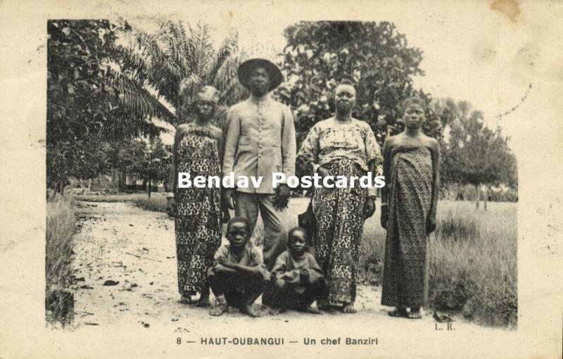 French Congo, Haut-Oubangui, Gbanziri Banziri Chief Raymond Sokambi (?) (1918)