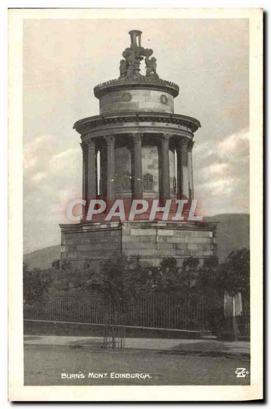 Postcard Old Mount Burns Edinburgh