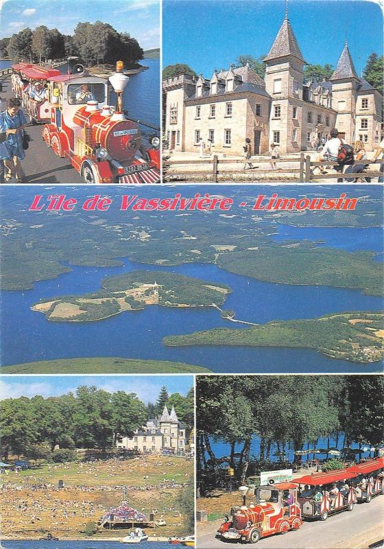 BR56274 Limousin lac de Vassiviere chemin de fer train railway