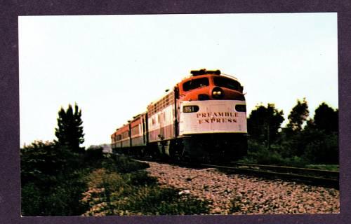 FL Union Pacific Railroad Train Hollywood Florida Postcard Preamble Express RR