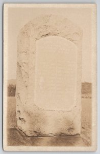 John Brown Commemoration Stone of Farm Deed To NY RPPC Lake Placid Postcard B34
