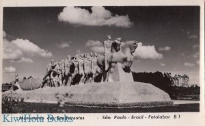 Postcard RPPC Monumento dos Bandeirantes Sao Paulo Brazil