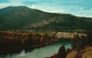 Vintage Postcard Car Fork River Distinctive Blue-Green Clear Waters Montana MT