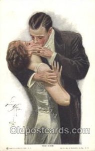 Series No. 108 The Kiss Artist Signed Harrison Fisher Unused minor corner wea...