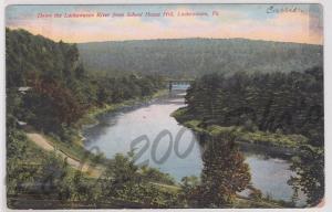 Lackawaxen River Bridge School Pennsylvania L. Hensel Postcard 1c John Smith