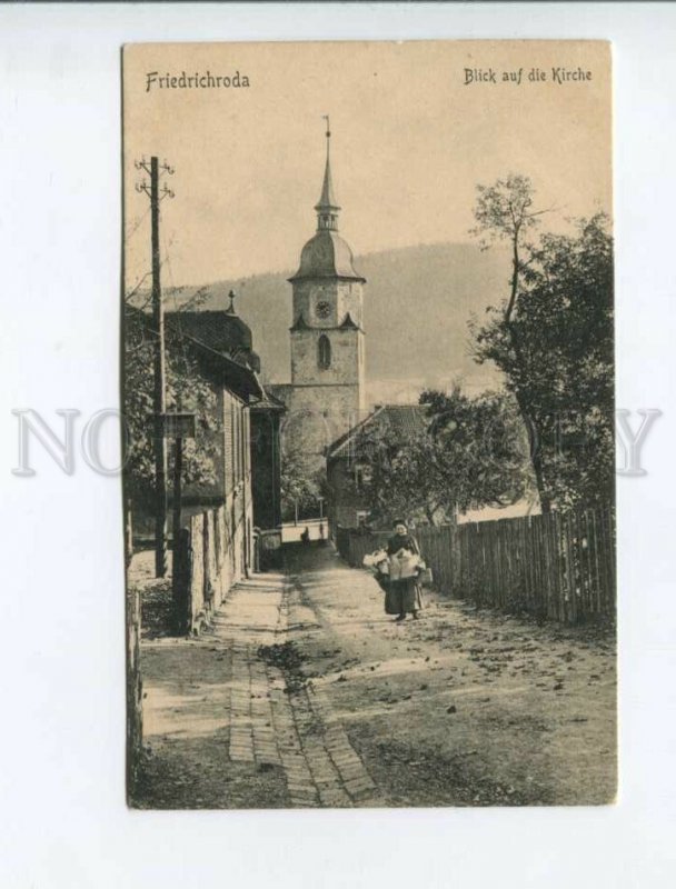 3171985 GERMANY Friedrichroda Blick auf die Kirche Old postcard