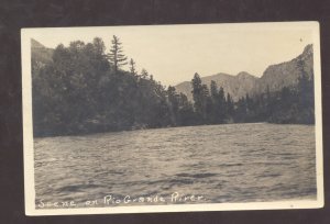 RPPC SCENE ON THE RIO GRANDE RIVER TEXAS VINTAGE REAL PHOTO POSTCARD