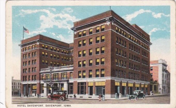 Iowa Davenport Hotel Davenport 1924 Curteich