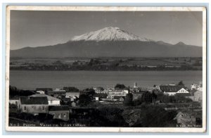 1939 Calbuco Volcano Puerto Varas Chile Posted Vintage RPPC Photo Postcard