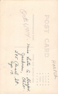 F36/ Jackson Ohio RPPC Postcard c1915 Pennant Donkey Lesta Harper 14