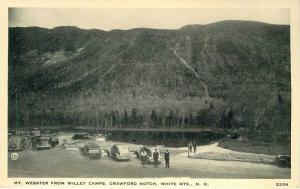 Autos CRAWFORD NOTCH NEW HAMPSHIRE Mt Webster Willey Camps postcard 3722