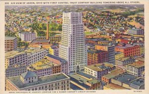 Ohio Akron Air View Of Akron With First Central Trust Company Building Toweri...