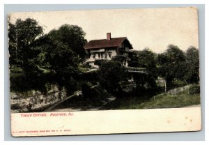 Vintage 1900's Postcard Panoramic View of Tinker Cottage Rockford Illinois