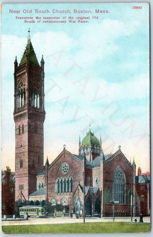 c1900s Boston, Mass New Old South Church Revolutionary War Reichner Bros PC A204