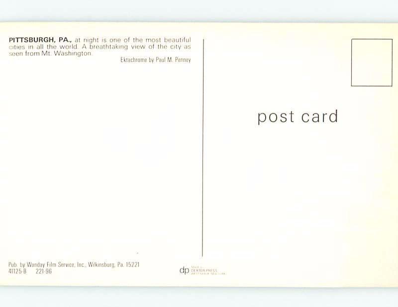 Unused Pre-1980 PANORAMIC VIEW Pittsburgh Pennsylvania PA hp3639