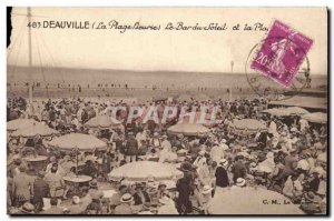 Old Postcard Deauville La Plage Fleurie bar of the sun and the beach