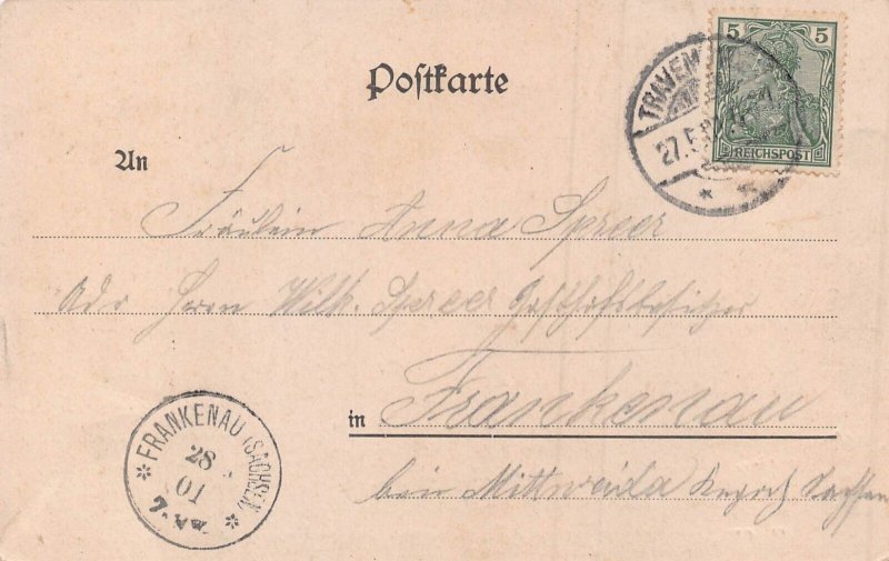 Travemünde Germany . Blick auf die Ostsee vom Norderbollwerk~1901 photo postcard