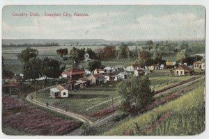 c1910 JUNCTION CITY Kansas Kans Ks Postcard COUNTRY CLUB K45