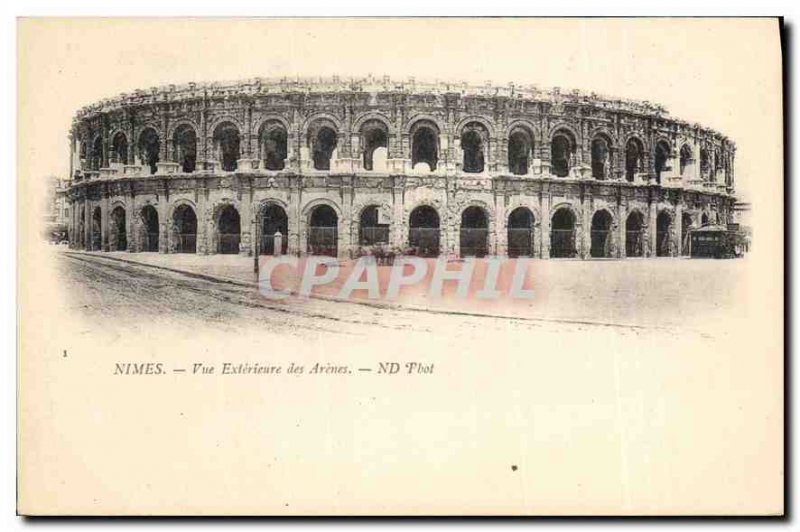 Postcard Old Nimes Arenes Exterior View of