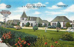 Postcard 1940s Texas Wichita Motor Inn occupation roadside 245-5251