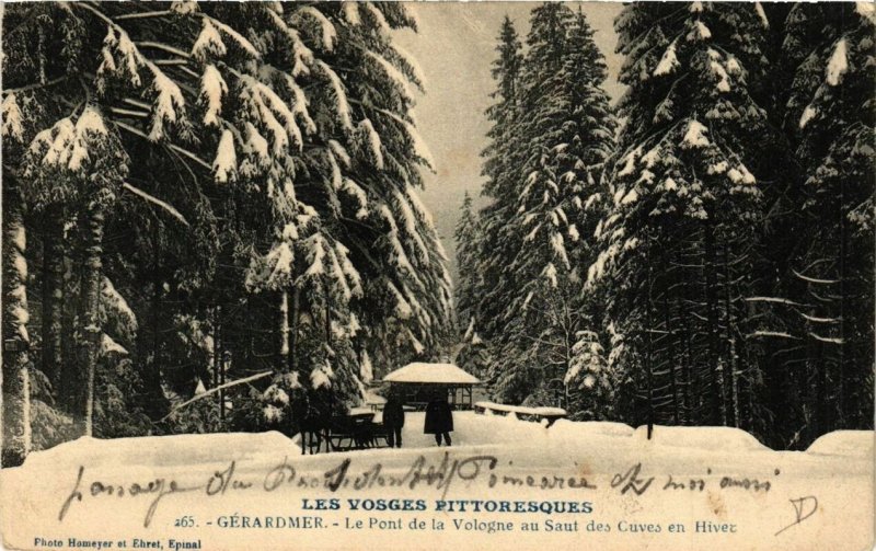 CPA GÉRARDMER Le Pont de la Vologne au Saut des Cuves en hiver (402452)