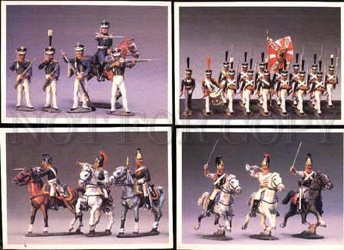 004660 RUSSIAN Tin soldiers collection of 21 OLD postcards