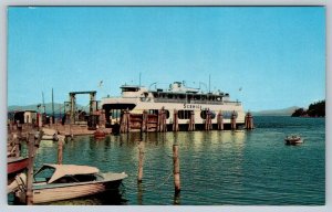 MV Champlain, Scenic Line Ferry Terminal, Port Kent, New York, Vintage Postcard