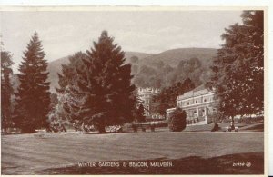 Worcestershire Postcard - Winter Gardens & Beacon - Malvern - Ref 5907A