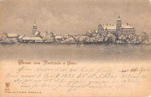 Pretzsch Germany Elbe Waterfront Greeting Gruss Aus Antique Postcard K96786