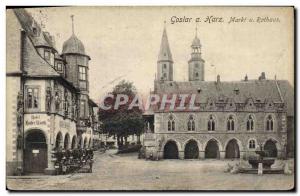 Old Postcard Goslar Harz Markt u Rathaus