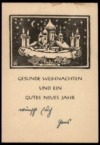 3rd Reich Germany 1942-3 Weihnacht Christmas Card FELDPOST Cover USED 100538