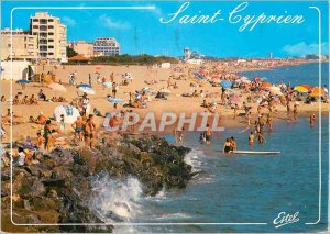 Postcard Modern Saint Cyprien (Pyrenees Orientales) La Cote Vermeille beach