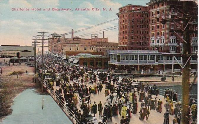 New Jersey Atlantic City Chalfonte Hotel and Boardwalk 1913