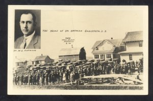 RPPC CANISTOTA SOUTH DAKOTA DR. ORTMAN RESIDENCE REAL PHOTO POSTCARD