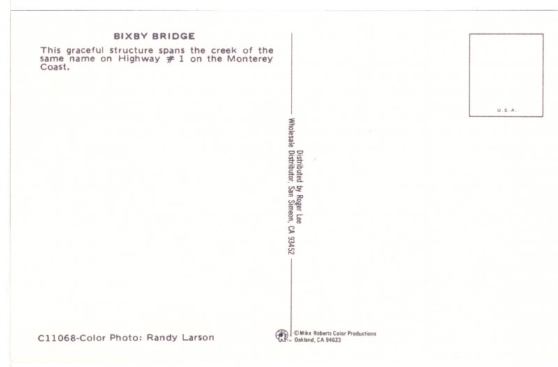 US    PC3291 BIXBY BRIDGE, MONTEREY COAST, C A