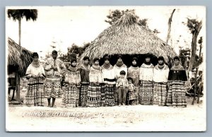 AMERICAN SEMINOLE INDIANS CHESTNUT BILLY'S CAMP ANTIQUE REAL PHOTO POSTCARD RPPC