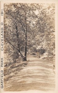 J30/ Cleveland Ohio RPPC Postcard c1910 Garfield Park Tree Scene  73