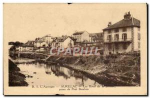 Aurillac Old Postcard The banks of the Jordane taken Bourbon bridge