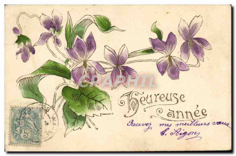 Old Postcard Fantasy Flowers