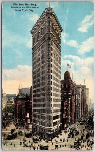 1919 Flatiron Building Broadway & 5th Avenue New York City NYC Posted Postcard