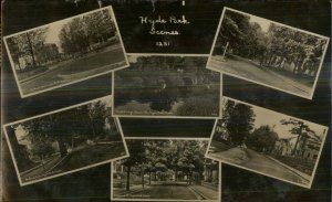 Hyde Park MA Multi View c1910 Real Photo Postcard